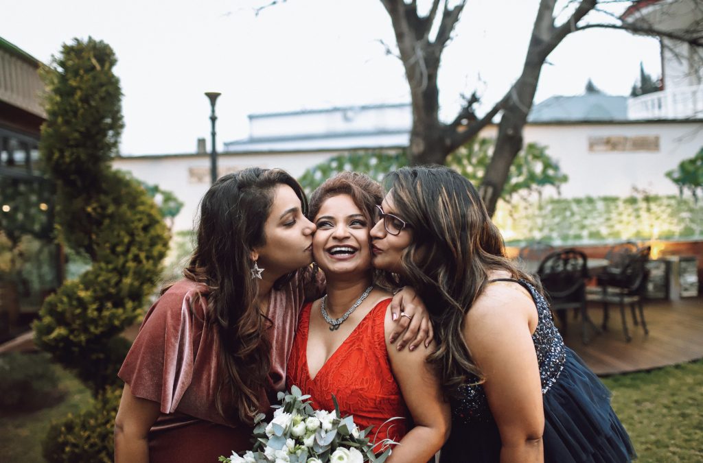 A bride and bridesmaids on a wedding in Georgia