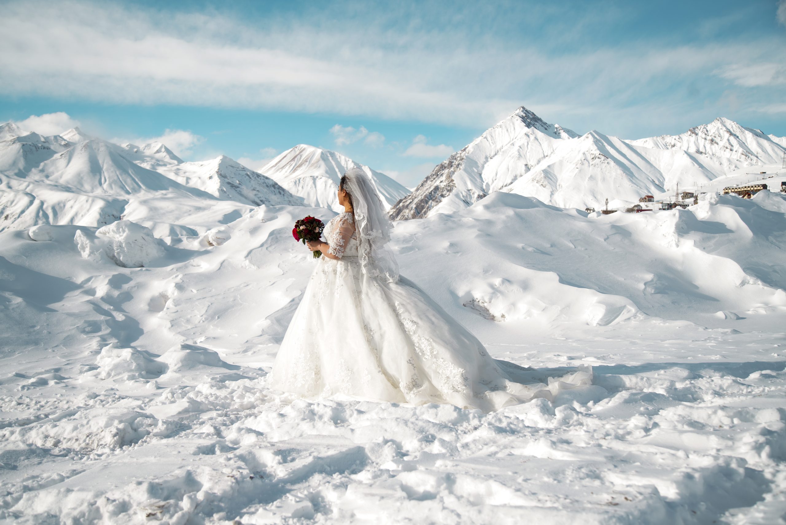 Wedding in the snow in Georgia