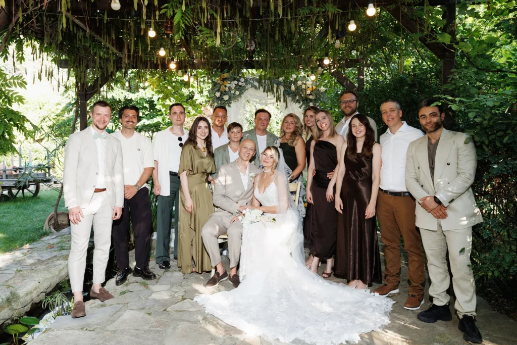 Foreign witnesses at a wedding in Tbilisi