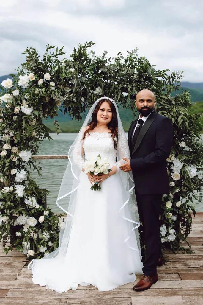 Wedding on a pier in Georgia