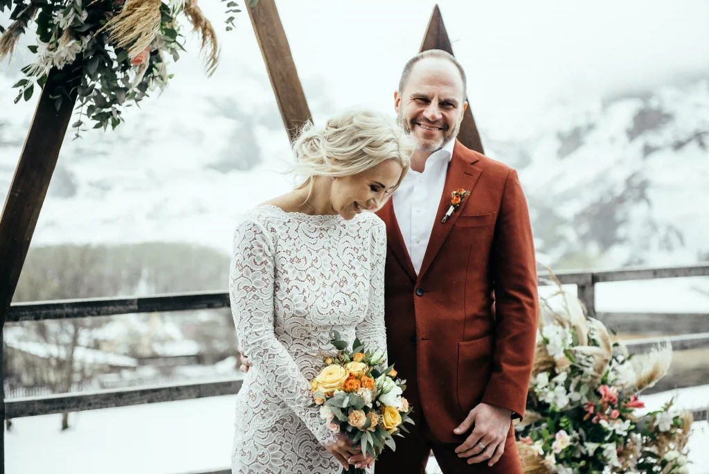 Winter wedding in the mountains of Georgia