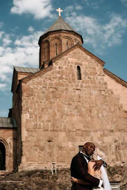 Wedding in an ancient church in Georgia