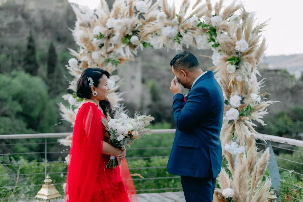 Touching wedding in Georgia