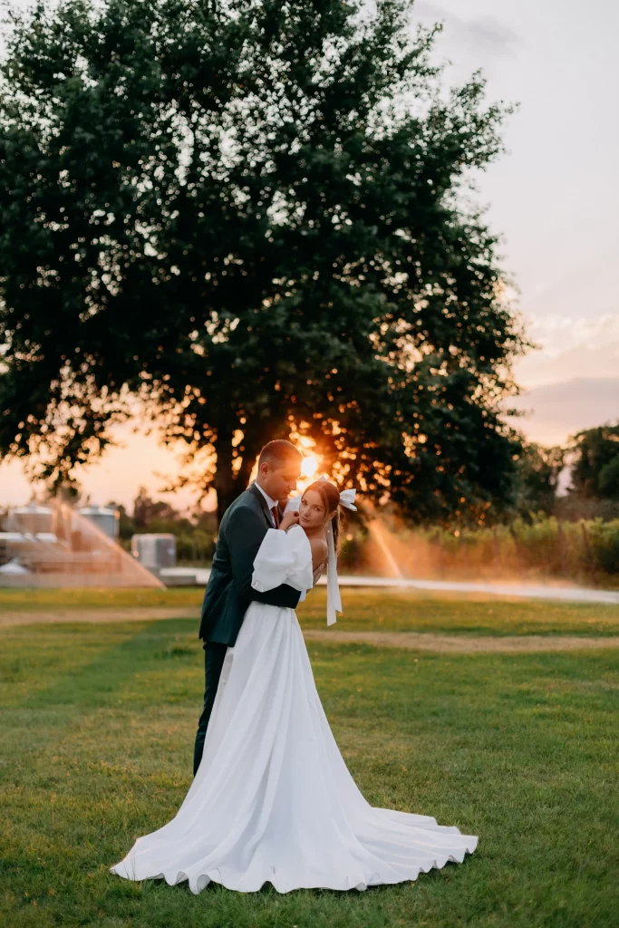 A sunset wedding in Georgia