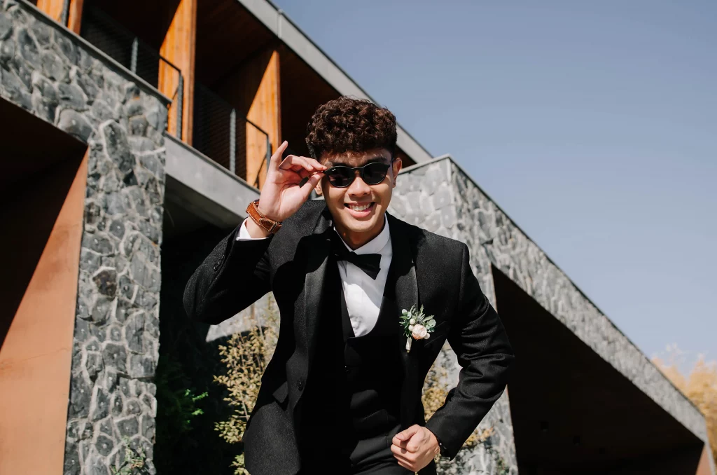 Groom at a wedding in Georgia