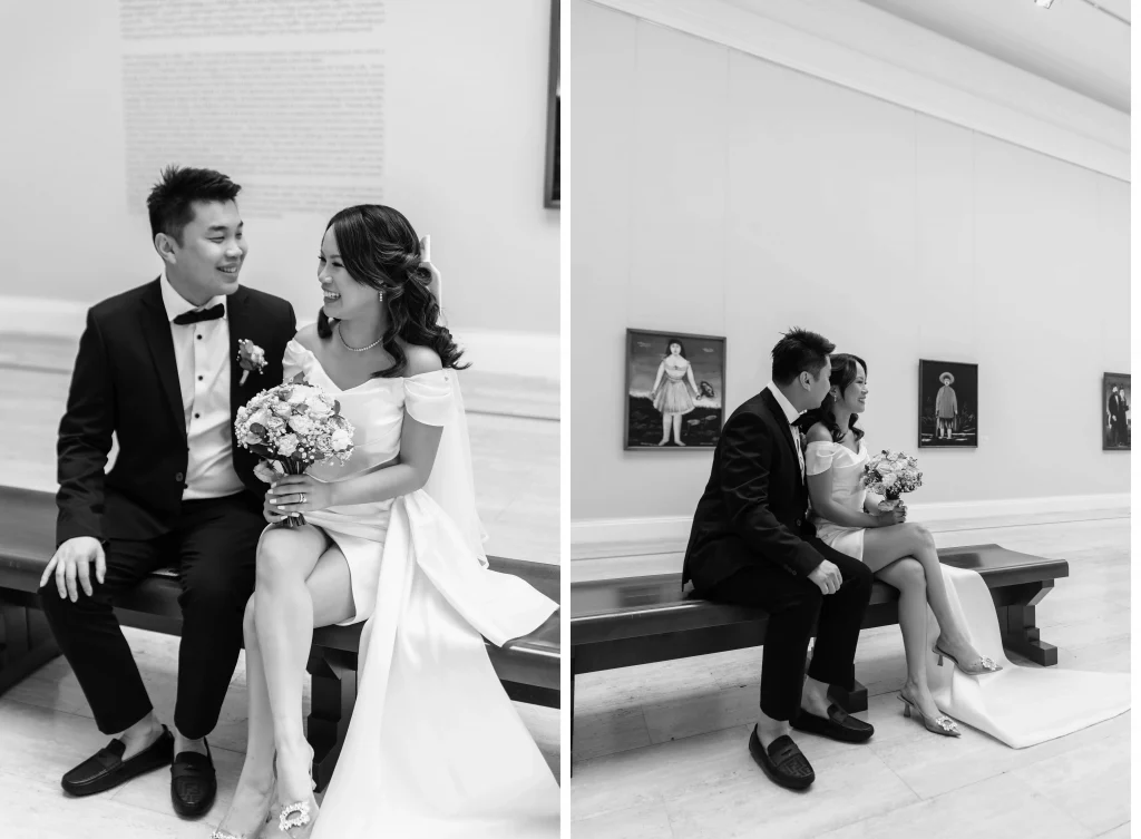 A wedding at an art gallery in Georgia