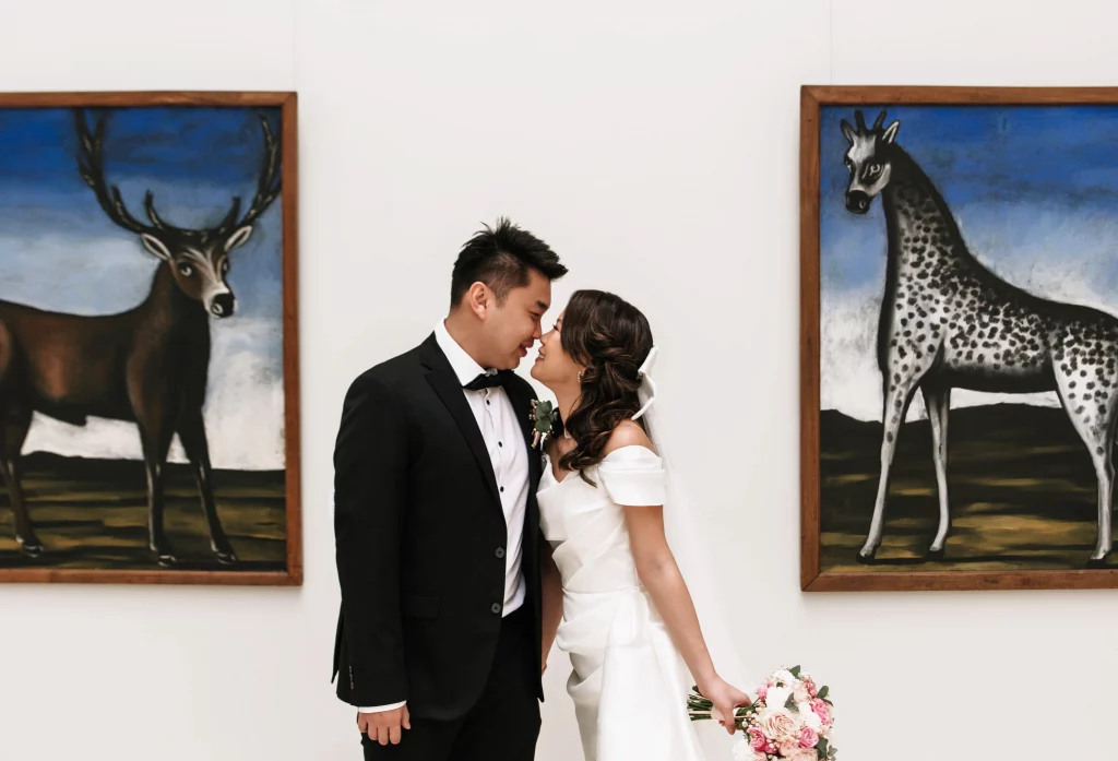 A wedding in a museum in Georgia