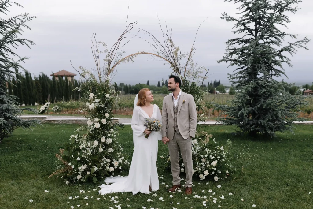 Wedding Ceremony at Chateau Mosmieri Organized by a Professional Wedding Agency in Georgia