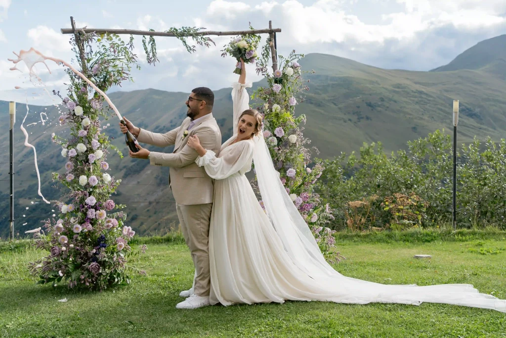 Wedding in the Caucasus Mountains for two in Georgia