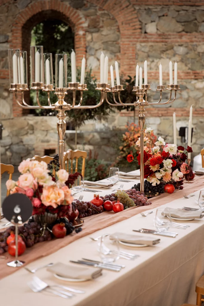 Fall décor for a Georgia wedding