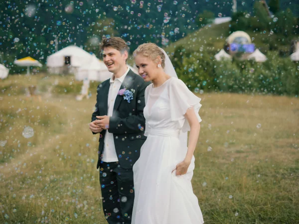Wedding reception in nature at Glamping Tago Georgia